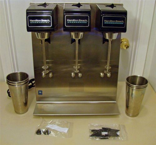 Hamilton Beach Commercial 3 Head Drink Milkshake Mixer Model 950 - Refurbished