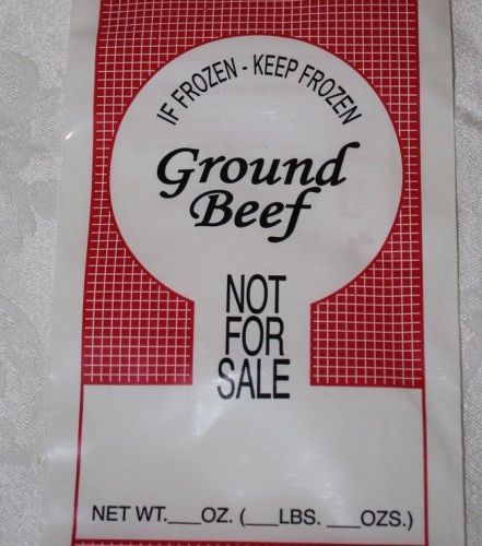 200 - 1 LB Ground Beef Bags Hamburger Meat Chub Freezer FREE SHIPPING