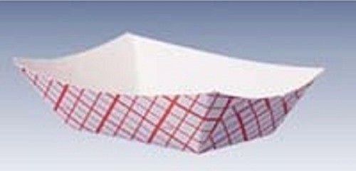 3 LB RED &amp; WHITE PLAID PAPER TRAY OR BASKET, HOT DOG, NACHOS, FRIES (250/BAG)