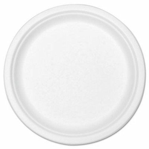 Stalk Market Compostable Tableware, 9&#034; Plate, White, 300/Carton (STMP013R)