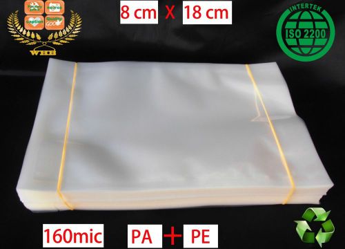 110 WHB 8x18cm 160 mic or 6 mil PA+PE clear bags Slide unsealed packing bags