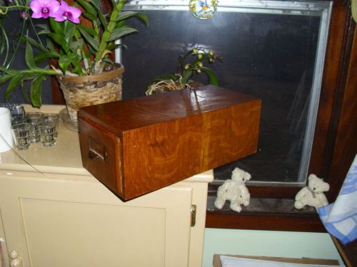 VINTAGE WEIS. LIBRARY, DESK TOP, TIGER OAK, INDEX CARD CATALOG CABINET!