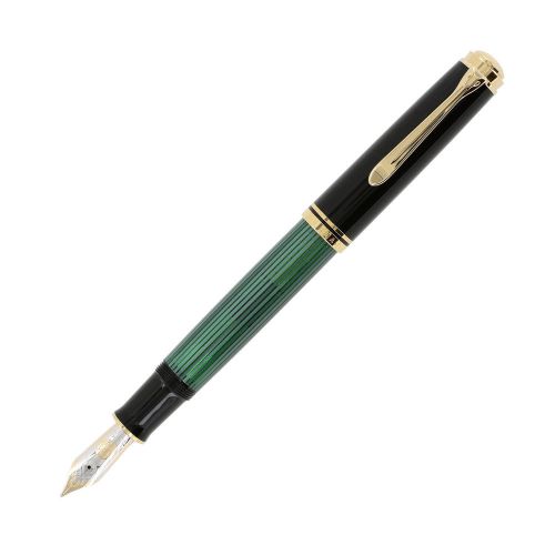 Pelikan souveran 1000 black/green broad point fountain pen - 987602 for sale