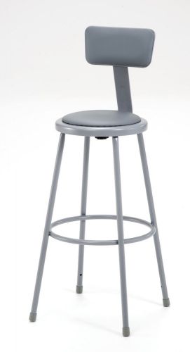 National Public Seating Stool with Adjustable Backrest 30&#034;