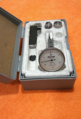 MITUTOYO #513-252 VERTICAL DIAL TEST INDICATOR .030&#034; RANGE  0-15-0   .0005 GRADS