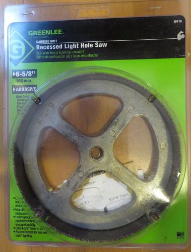 Greenlee 35718 carbide grit recessed light hole saw 6-5/8&#034; - new for sale