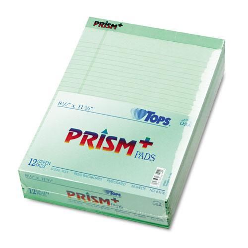 New tops 63190 prism plus colored writing pads, legal rule, ltr, gn, 50-sheet for sale