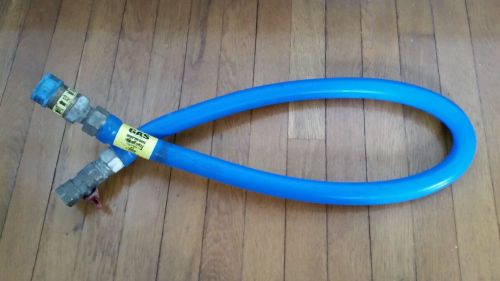 Dormont 48&#034; Gas Hose Quick Disconnect + Ball Valve Blue Commercial Kitchen