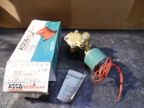 ASCO RED HAT 3 WAY SOLENOID VALVE, CAT# 8316B77, PIPE 3/4, 10-125 PSI,NEW-IN BOX