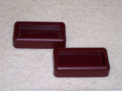 (2) Burgandy HP Plastic Counter Desk Top  Business Card Holders Desktop