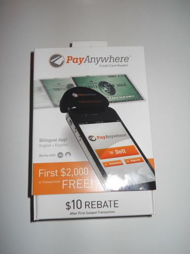 PayAnywhere Card Swipe Payment System Apple Android $10 Rebate &amp; 1st $2000 Free