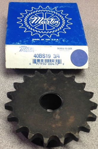 MARTIN 40BS19 x3/4 SPROCKET NIB