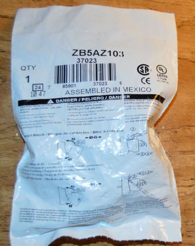 SCHNEIDER ELECTRIC ZB5AZ103 Contact Block, 22 Mm *New in bag*