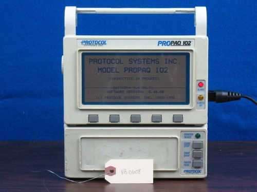 Welch allyn protocol systems propaq 102 patient monitor spo2 ecg temp co2 print for sale