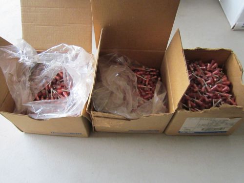 Lot / 2500+ thomas &amp; betts ra147pt sta-kon pin terminals red nylon nos for sale