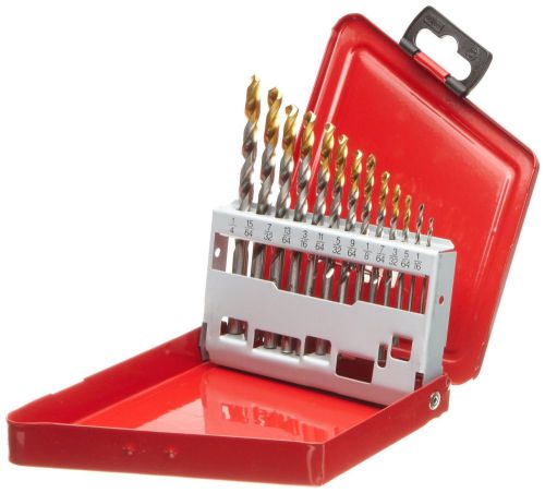 Dormer A097 High Speed Steel Jobber Drill Bit Set, Bright Finish with TiN Coa...