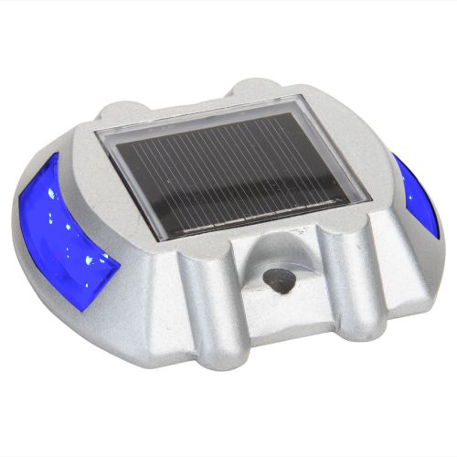 Blue Solar Power Road Pathway Stair Deck Dock Light - Driveway Lighting