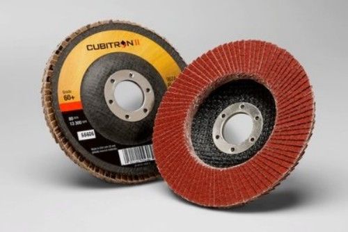 3M Cubitron II Flap Discs - 4.5&#034; x 7/8&#034; - 60 Grit - Type 27- Qty10 - 55606