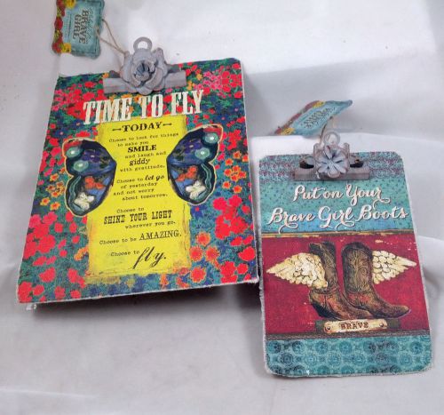 CLIPBOARDS Set of 2 Southwest Floral Design Brave Girl Melody Ross