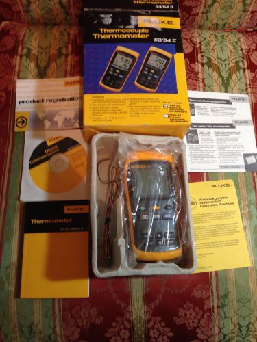 New Open Box Fluke 53-2 B 60HZ Single Input Thermometer with USB Recording