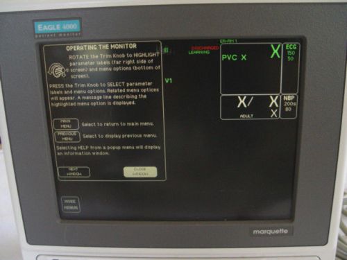 Ge marquette eagle 4000 monitor w/ leads for sale