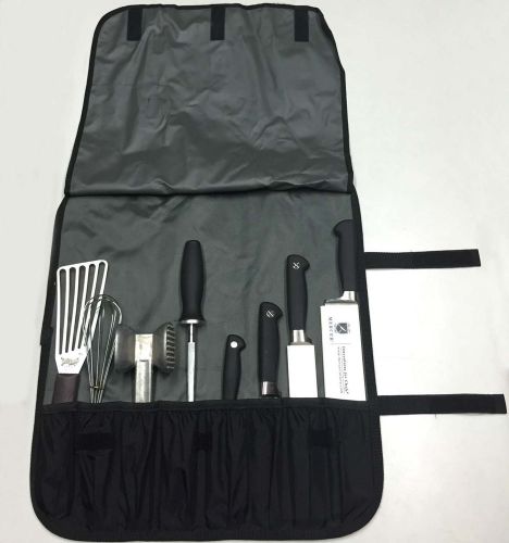 Mercer cutlery genesis x50  8-piece forged knife roll set, high carbon steel set for sale