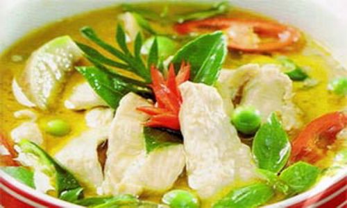 Green Curry with Chicken Favorite Thai Menu Cuisines Delicious Food Recipe.