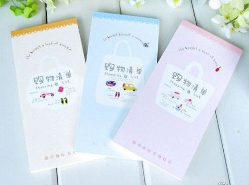 3 pcs the new cartoon lovely shopping list memo note pad account notebook for sale