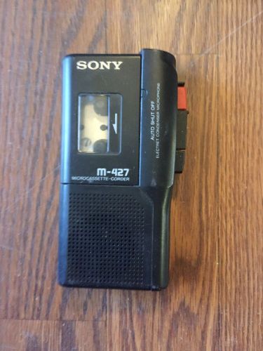 Sony M-427 Microcassette Handheld Portable Voice Recorder c20