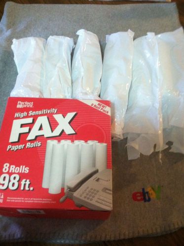 PERFECT PRINT High Sensitivity FAX PAPER ROLLS Open Box Includes 6 Unused Rolls