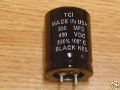 25pcs TCI 450v 330uf 105c Mini Snap-in Capacitors New!