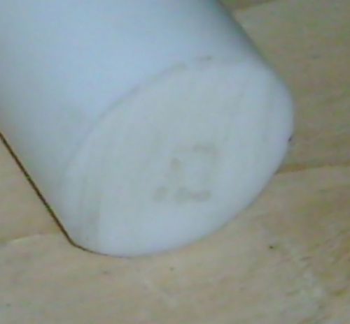 White  acetal - delrin round rod 8-1/2&#034; diameter x 2.45&#034; long for sale