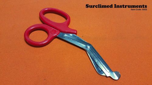 7.5&#034; tough cut paramedic nurses emt scissors medical trauma shears red for sale