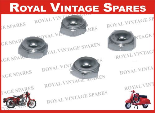 BRAND NEW ROYAL ENFIELD CHROMED SHOKER NUT (4 PCS)-01