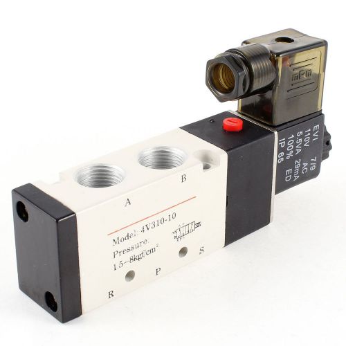 Single Coil 2 Position 5 Way Solenoid Valve AC 110V 29mA 4V310-10 W8