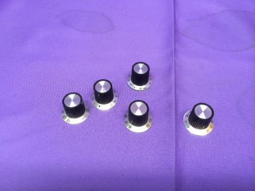 5 Vintage University Sound Heathkit ? Control Knob Dials 6mm D Post