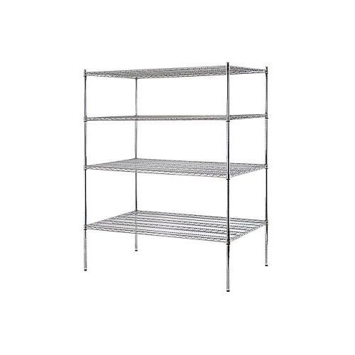 Heavy Duty NSF Certified Chrome 4-Shelf Wire Shelving (74&#034;Hx 60&#034;Wx 36&#034;D) AB43213