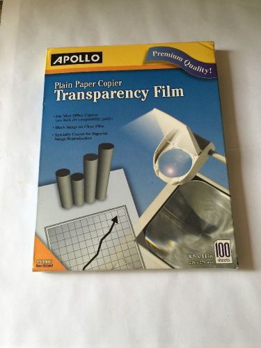 Apollo Transparency Film - Letter - 8.50&#034; X 11&#034; - 100 / Box - Clear (PP100C)