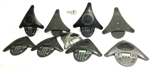 Lot of 9x polycom conference soundstation 2 2201-16000-001 2201-16200-601 misc for sale