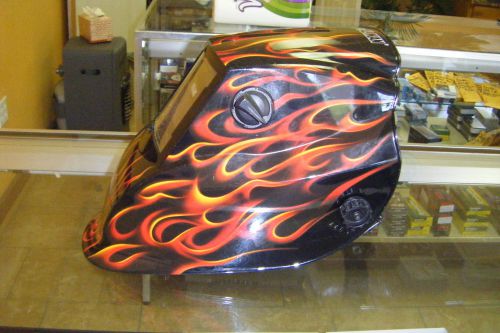 Metal man welding helmet-real flame for sale