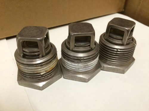 Lot of (3) 1-1/4&#034; x 1/4&#034; NPT Durabla BSS Stainless Steel Basic Check Valve Unit