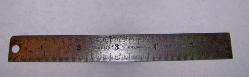 Vintage LS Starrett Co #303 Tempered #4  6&#034; Ruler 1/32&#034; Increments Athol, MA USA