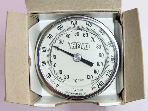 New trend instruments model 20 bimetal thermometer 0-250 f/c, 6&#034; stem, 1/4&#034; npt for sale