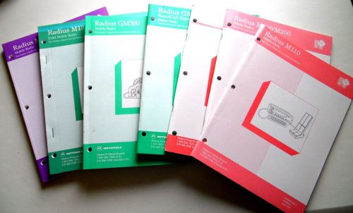 Motorola Radius Dealer&#039;s Radio Service Software Manual Set/7 Books 1993 Vintage