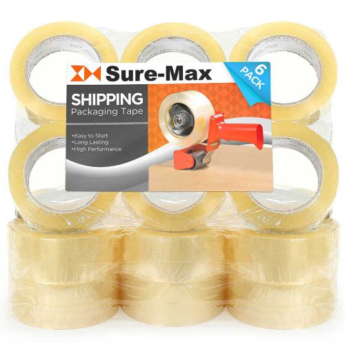 18 rolls clear box carton sealing packing tape shipping  - 2 mil 2&#034; x 110 yards for sale