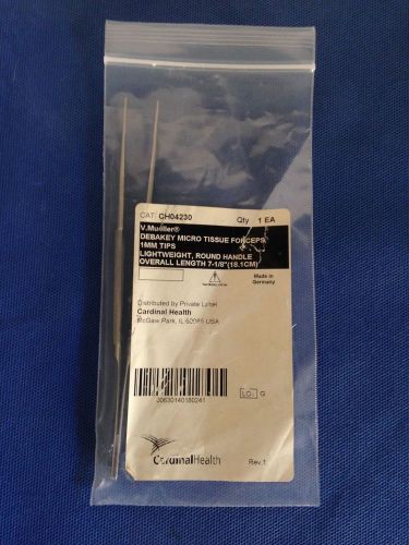 New V. Mueller CH04230 (Debakey Micro Tissue Forceps, 1 mm tips, L: 7-1/8&#034;)