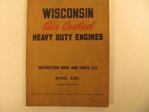 Wisconsin engines model aenl instruction book parts list mm-283b single cylinder for sale