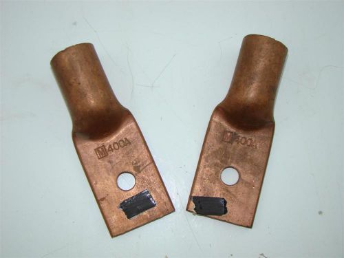 (2) TERMINAL LUGS M 400A 1 1/2&#034; WIDE  4.25&#034; LONG