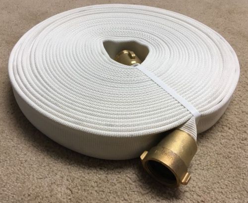 NEW Logistics SJ75NST Fire Hose 1 1/2&#034; X 75&#039; SJ Brass NST Couplings 75 Feet Foot