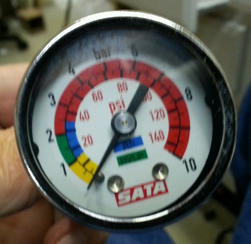 New SATA Spray Gun Spray Pressure control guage.  Reads both bar and psi